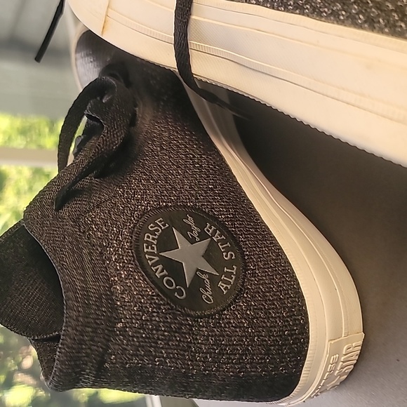 Converse Chuck Taylor x Nike Flyknit w/Lunarlon Charcoal High-Top Sneakers W 7.5 - Picture 10 of 14